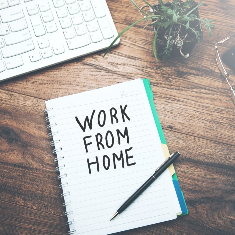 Work from home written on a notebook