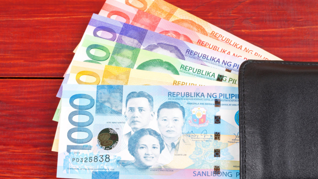 Philippine peso in different denominations