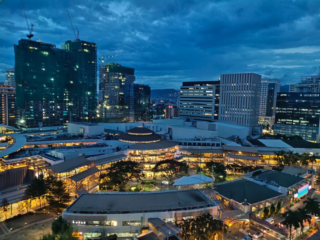 A mall in a city